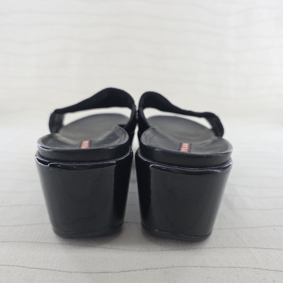 Prada Womens Sport Slides Black Platforms Shoes Vintage Y2K Size EU 37.5 - Picture 6 of 15